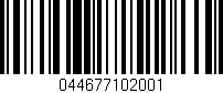 Código de barras (EAN, GTIN, SKU, ISBN): '044677102001'