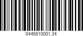 Código de barras (EAN, GTIN, SKU, ISBN): '0446810001.34'