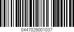 Código de barras (EAN, GTIN, SKU, ISBN): '0447028001037'