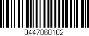 Código de barras (EAN, GTIN, SKU, ISBN): '0447060102'