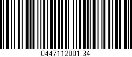 Código de barras (EAN, GTIN, SKU, ISBN): '0447112001.34'