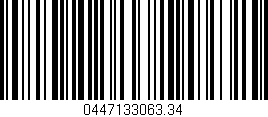 Código de barras (EAN, GTIN, SKU, ISBN): '0447133063.34'