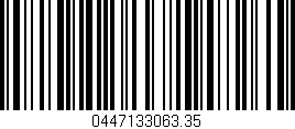 Código de barras (EAN, GTIN, SKU, ISBN): '0447133063.35'