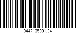Código de barras (EAN, GTIN, SKU, ISBN): '0447135001.34'