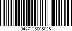 Código de barras (EAN, GTIN, SKU, ISBN): '0447136085035'