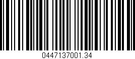 Código de barras (EAN, GTIN, SKU, ISBN): '0447137001.34'