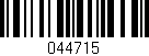 Código de barras (EAN, GTIN, SKU, ISBN): '044715'
