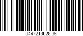 Código de barras (EAN, GTIN, SKU, ISBN): '0447213028.35'