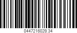 Código de barras (EAN, GTIN, SKU, ISBN): '0447216028.34'