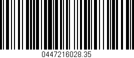 Código de barras (EAN, GTIN, SKU, ISBN): '0447216028.35'