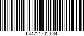 Código de barras (EAN, GTIN, SKU, ISBN): '0447217023.34'