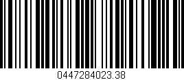 Código de barras (EAN, GTIN, SKU, ISBN): '0447284023.38'