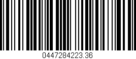 Código de barras (EAN, GTIN, SKU, ISBN): '0447284223.36'