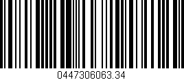 Código de barras (EAN, GTIN, SKU, ISBN): '0447306063.34'
