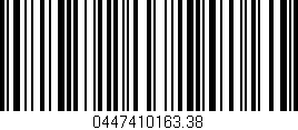 Código de barras (EAN, GTIN, SKU, ISBN): '0447410163.38'