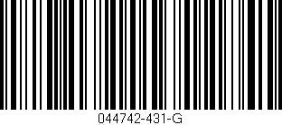 Código de barras (EAN, GTIN, SKU, ISBN): '044742-431-G'