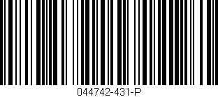 Código de barras (EAN, GTIN, SKU, ISBN): '044742-431-P'