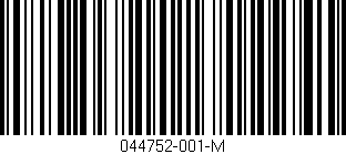 Código de barras (EAN, GTIN, SKU, ISBN): '044752-001-M'