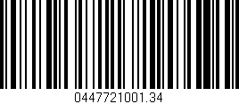 Código de barras (EAN, GTIN, SKU, ISBN): '0447721001.34'