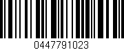 Código de barras (EAN, GTIN, SKU, ISBN): '0447791023'