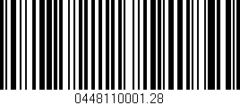 Código de barras (EAN, GTIN, SKU, ISBN): '0448110001.28'
