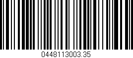 Código de barras (EAN, GTIN, SKU, ISBN): '0448113003.35'