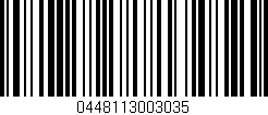 Código de barras (EAN, GTIN, SKU, ISBN): '0448113003035'