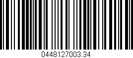 Código de barras (EAN, GTIN, SKU, ISBN): '0448127003.34'
