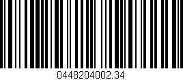 Código de barras (EAN, GTIN, SKU, ISBN): '0448204002.34'