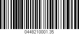 Código de barras (EAN, GTIN, SKU, ISBN): '0448210001.35'