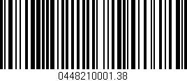 Código de barras (EAN, GTIN, SKU, ISBN): '0448210001.38'