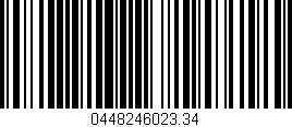 Código de barras (EAN, GTIN, SKU, ISBN): '0448246023.34'