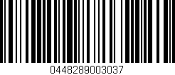 Código de barras (EAN, GTIN, SKU, ISBN): '0448289003037'
