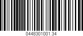 Código de barras (EAN, GTIN, SKU, ISBN): '0448301001.34'