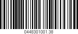 Código de barras (EAN, GTIN, SKU, ISBN): '0448301001.38'
