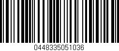 Código de barras (EAN, GTIN, SKU, ISBN): '0448335051036'
