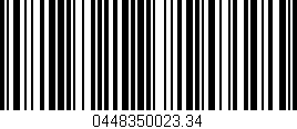 Código de barras (EAN, GTIN, SKU, ISBN): '0448350023.34'