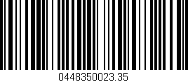 Código de barras (EAN, GTIN, SKU, ISBN): '0448350023.35'