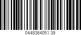 Código de barras (EAN, GTIN, SKU, ISBN): '0448364051.39'