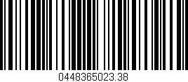 Código de barras (EAN, GTIN, SKU, ISBN): '0448365023.38'