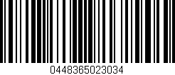 Código de barras (EAN, GTIN, SKU, ISBN): '0448365023034'