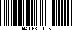 Código de barras (EAN, GTIN, SKU, ISBN): '0448366003035'