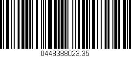 Código de barras (EAN, GTIN, SKU, ISBN): '0448388023.35'