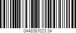 Código de barras (EAN, GTIN, SKU, ISBN): '0448397023.34'