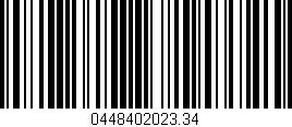 Código de barras (EAN, GTIN, SKU, ISBN): '0448402023.34'