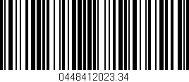 Código de barras (EAN, GTIN, SKU, ISBN): '0448412023.34'