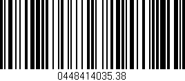 Código de barras (EAN, GTIN, SKU, ISBN): '0448414035.38'