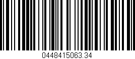 Código de barras (EAN, GTIN, SKU, ISBN): '0448415063.34'