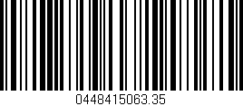Código de barras (EAN, GTIN, SKU, ISBN): '0448415063.35'