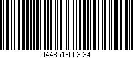 Código de barras (EAN, GTIN, SKU, ISBN): '0448513063.34'